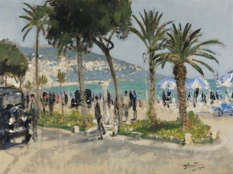Dream-art Oil painting Pierre-Eugene_Montezin-Promenade_des_Anglais_Nice canvas
