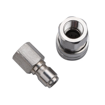 Stainless Pressure Washer Adapter Set Swivel to 3/8 inch Quick Connect