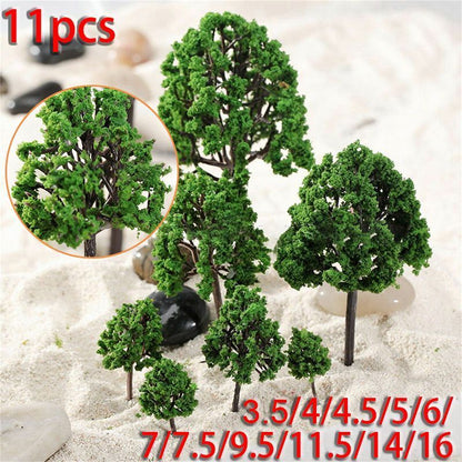 Artificial Miniature Tree 20-70Pcs Plastic Train Scenery Railroad Building Decor