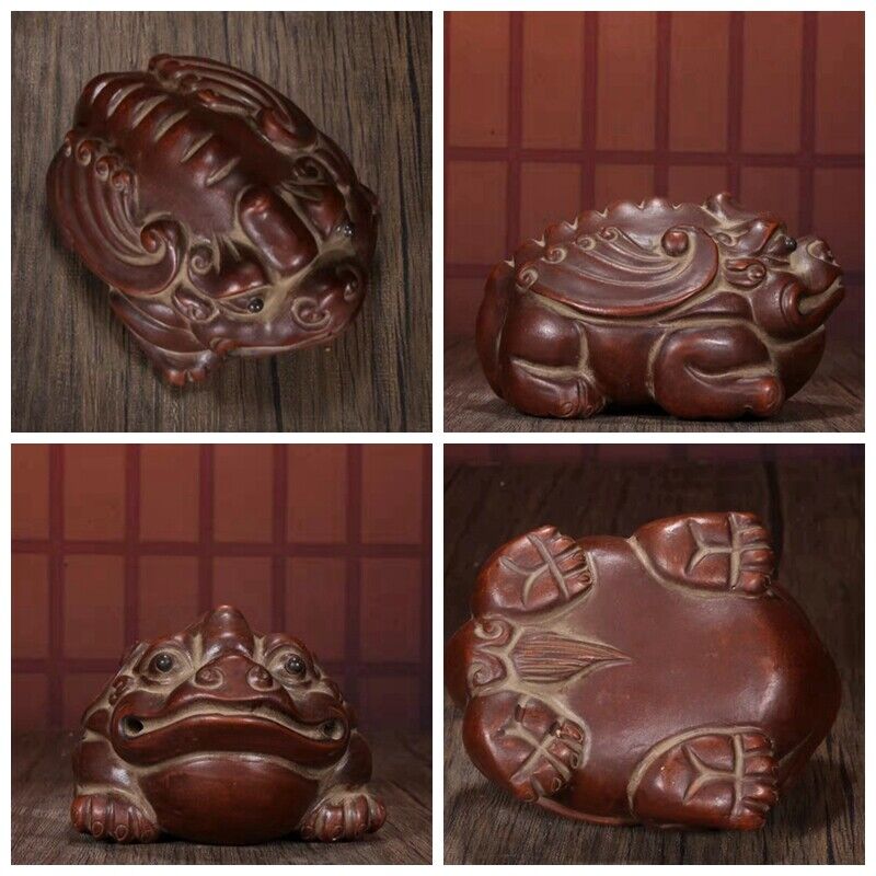 chinese tea pet gold-toad statue zisha Clay Gongfu Popular Table Wealth yixing