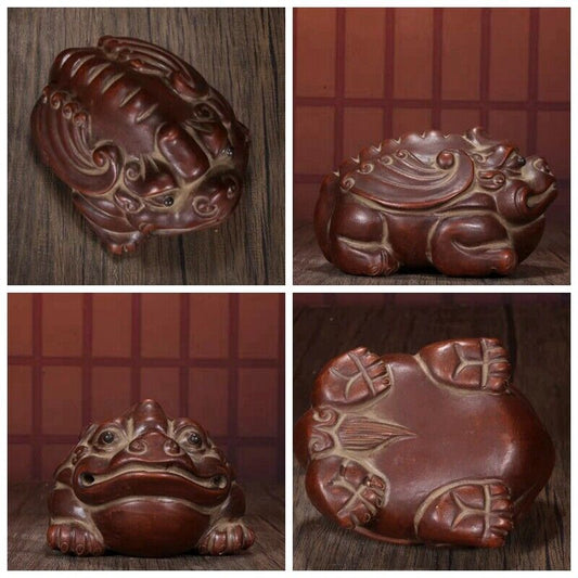 chinese tea pet gold-toad statue zisha Clay Gongfu Popular Table Wealth yixing