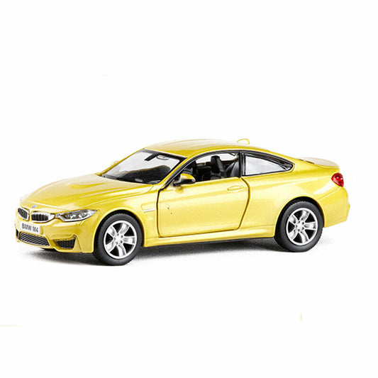 1/36 BMW M4 Model Car Metal Diecast Toy Vehicle Toys for Boys Kids Gifts Gold