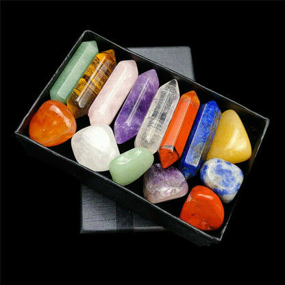 Natural Obelisk Quartz Crystal Double Point Reiki Mineral Healing Gift