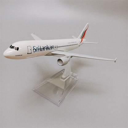 16cm A320 SriLankan Airlines Civil Airliner Model Diecast Airplane Display Scene