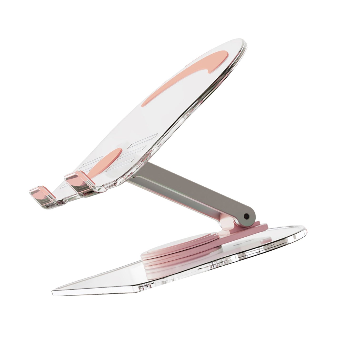 Acrylic Tablet Stand Desktop Foldable Holder 360° Rotation Base Clear Bracket mq