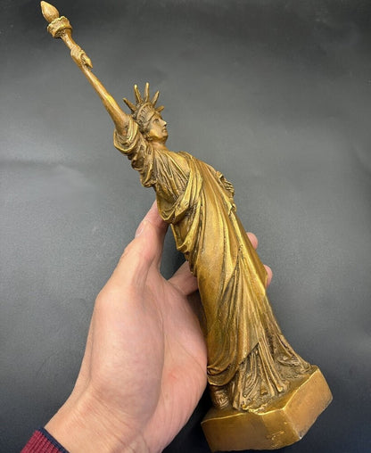 11.5" Brass Statue of Liberty Statue USA Symbol Freedom Collection Home Decor