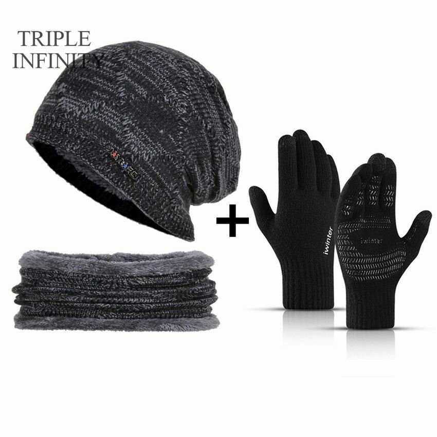 Winter Hat Beanies Knitted Warm Suit Skiing Cycling Beanie Soft Bonnet Baggy Cap