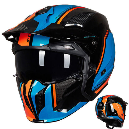 Motorcycle Modular Open Face Full Face Helmet Retro Street Bikes Full Helmet DOT