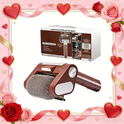 2-in-1 Wireless Electric Barbecue Brush with 360° Rotating Head and LED