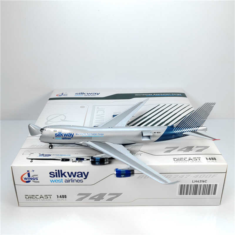 1:400 JC Wings Silkway west airlines BOEING B747-400F Airplane Diecast Model
