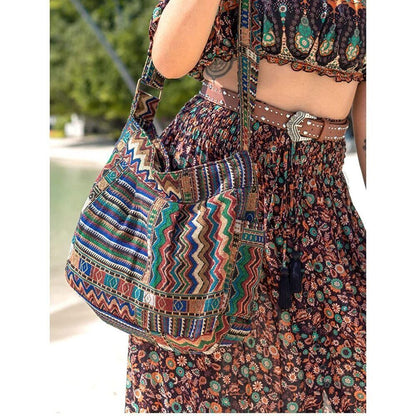 Women Shoulder Bag Crossbody Bag Handbag Pockets Hobo Bag Fabric Bag