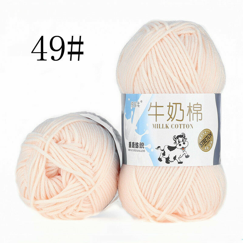 Hot Sale 50g Hand-woven Chunky Yarn Soft Milk Cotton Knitting Baby wool yarn