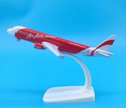 16cm Air Asia AIRBUS A320 Passenger Airplane Diecast Aircraft Metal Plane Model