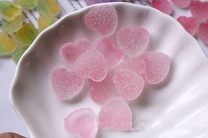 Nail Art Decals 20-100Pcs 3D Heart Charms Clear Acrylic DIY Manicure Accessories