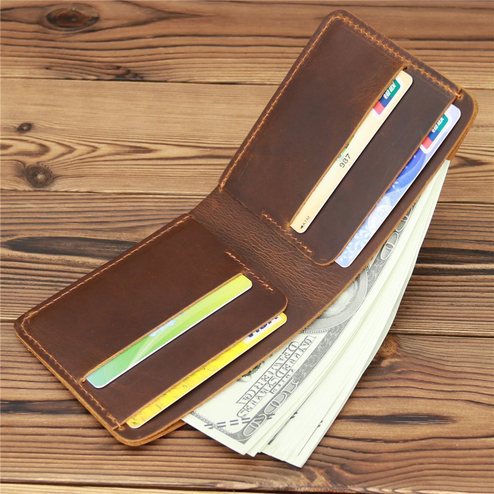 Genuine Leather Vintage Wallet Clutch Money Purse Bag Card Holder A/B Sizes 1 PC