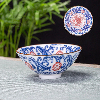 70ml 1Pc Chinese Blue and White Porcelain Teacup Ceramic Tea Bowl Master