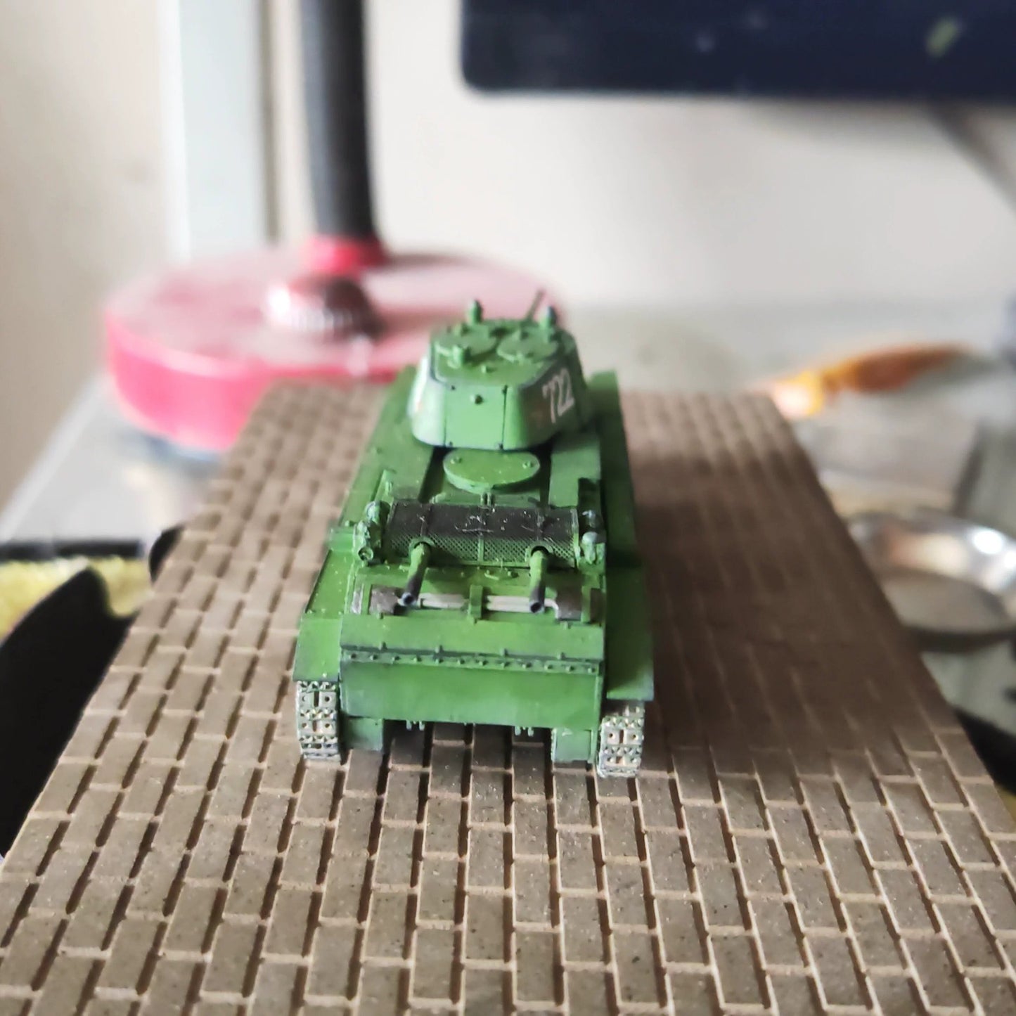 Homemade 1/72 Soviet BT-7 Light Cavalry Tank Painted Finished Model Ornaments