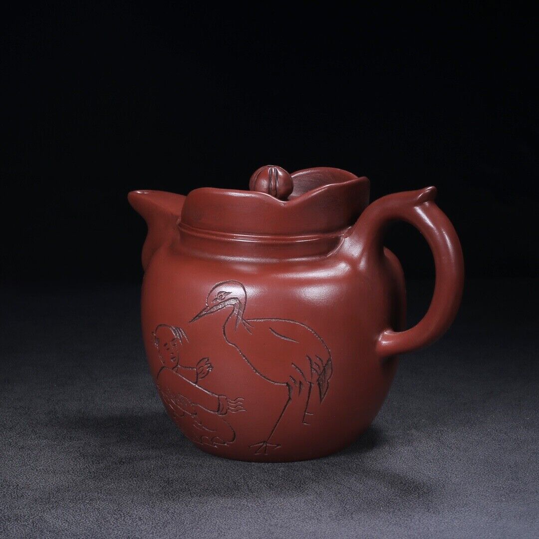 Chinese Yixing Zisha Clay Handmade Exquisite Teapot （僧帽 底款：范曾，顾景舟）