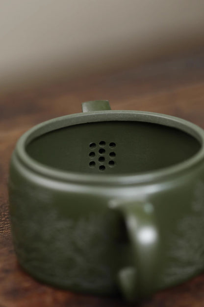 220cc chinese Yixing Handmade Zisha teapot Green Clay HanWa Gongfu Hu Tea Pot