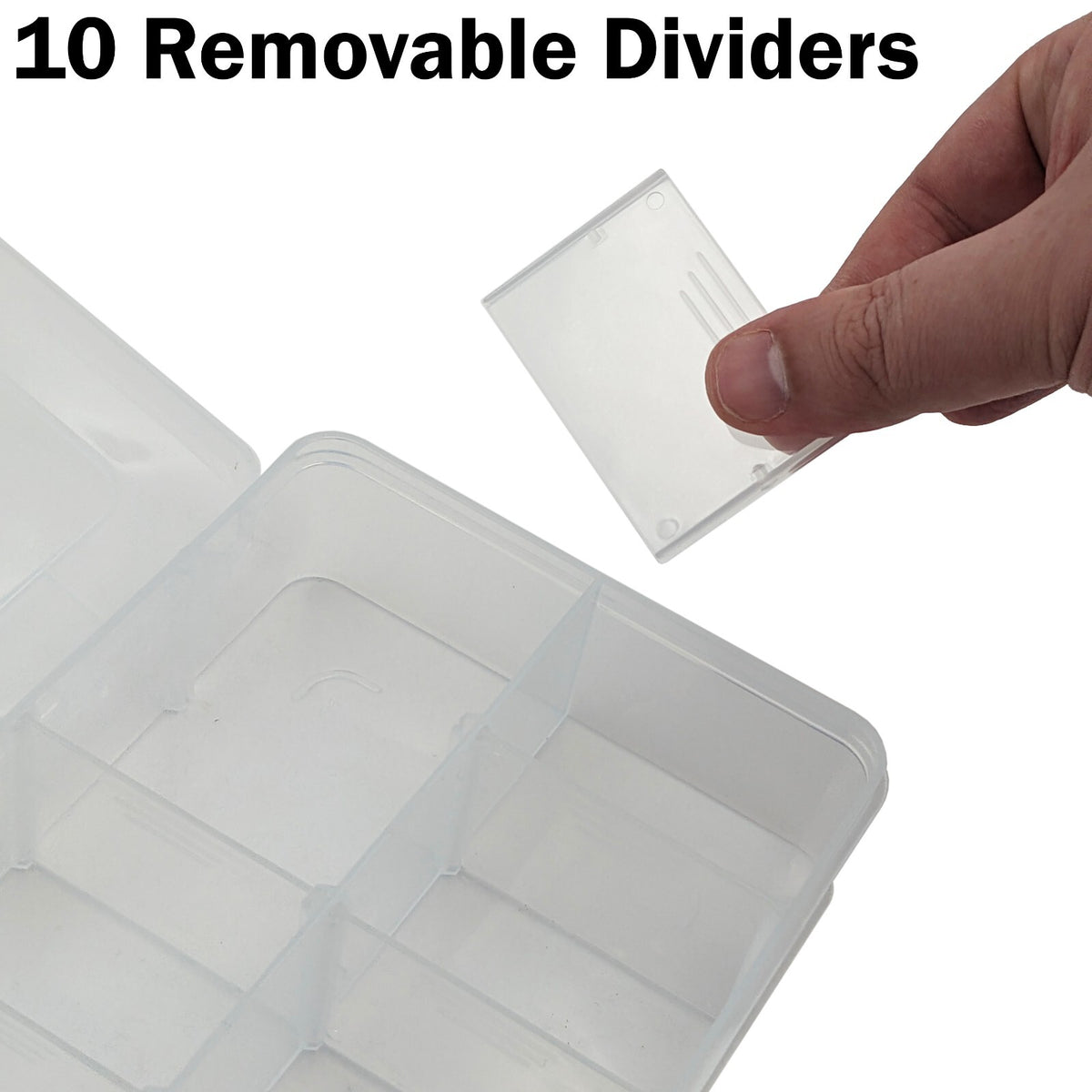 5 Pack Utility Component Storage Box with 20 Removable Dividers