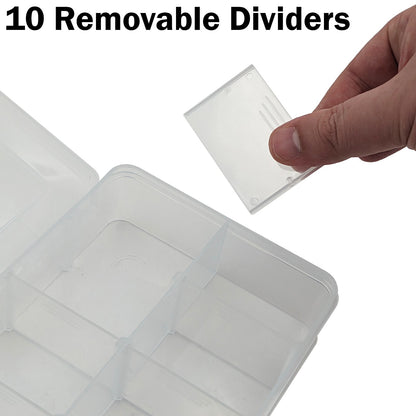 5 Pack Utility Component Storage Box with 20 Removable Dividers