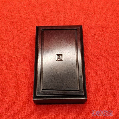 Zhang Shenglin Ebony Insect Box 90x54x20mm Cherry Wood Hundred Blessings