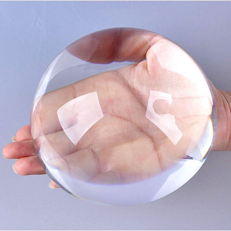 Half Ball Figurine Glass Crystal Hemisphere Paperweight Dome Magnifiers 80-100mm