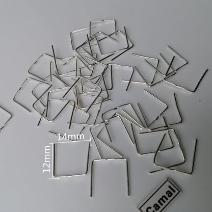 150pcs 12mm Double Twist Connector Pin Chrome Chandelier Lamp Crystal Prism Part
