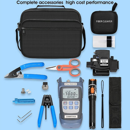 FTTH Fiber Optic Tool Kit Fiber Optical Power Meter 10mW Visual Fault Locator