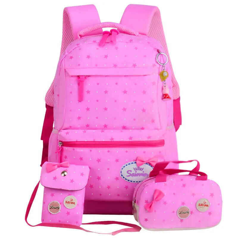 3pcs/set School Bag Backpacks Schoolbag Kids Children Girls Bag Student