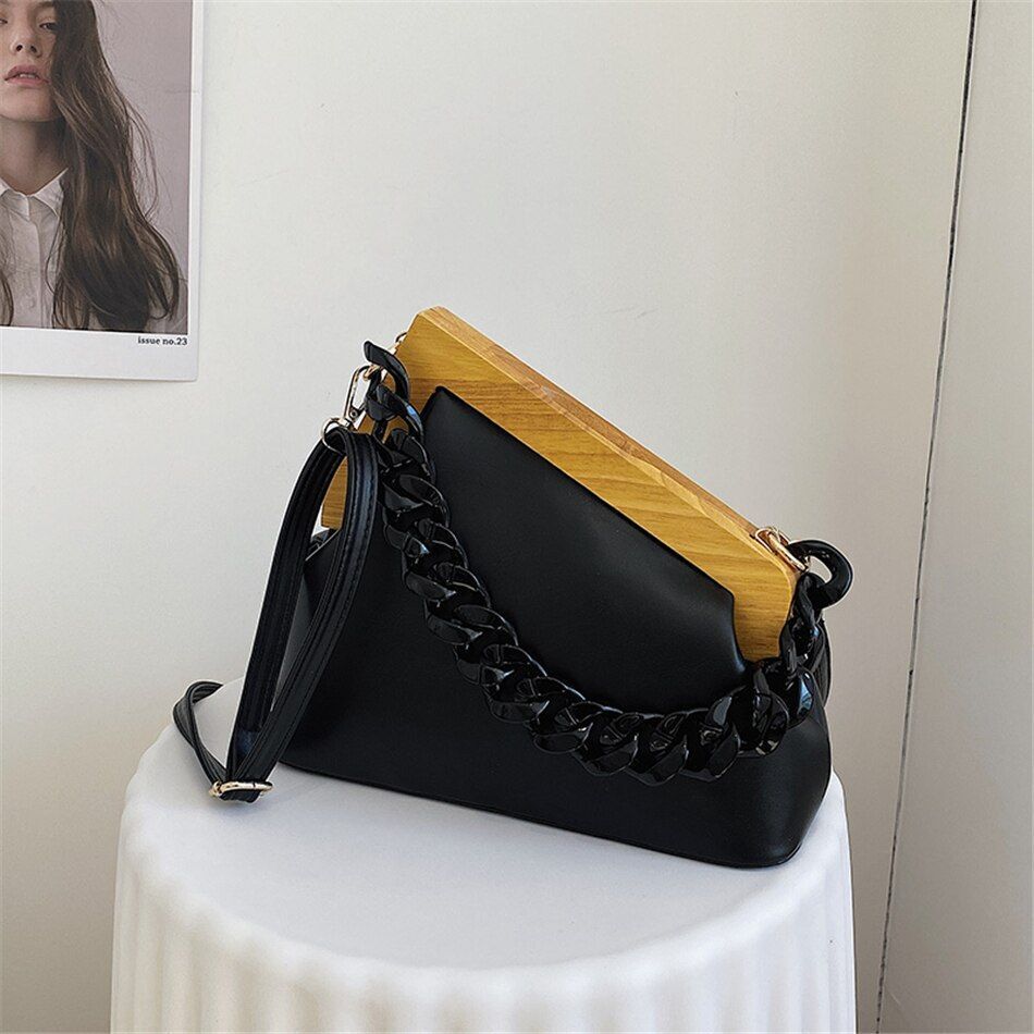 Vintage Evening Party Clutch Synthetic Leather Shoulder Crossbody Bags Handbags