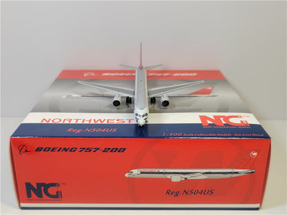 NG Models NORTHWEST FOR BOEING B757-200 N504US 1:400 Aircraft Pre-built Model