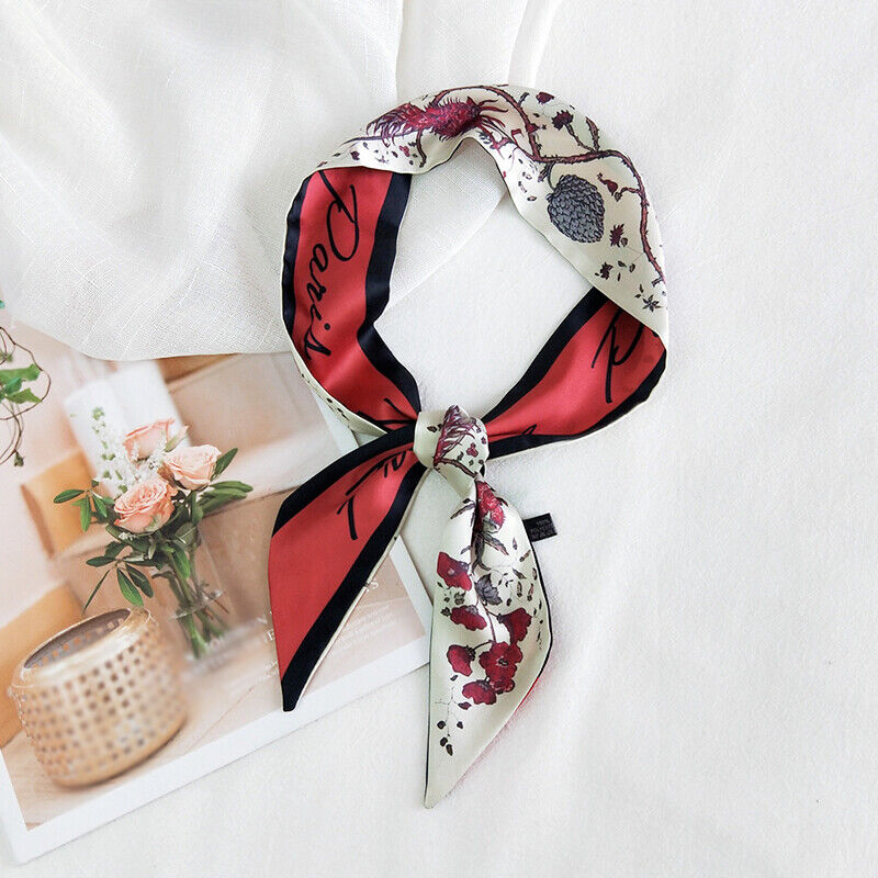 Ladies Neck Scarf Long Ribbon Wrap Tied Bag Handle Hair Wrist band Neckerchief*
