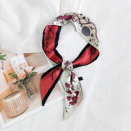 Ladies Neck Scarf Long Ribbon Wrap Tied Bag Handle Hair Wrist band Neckerchief*