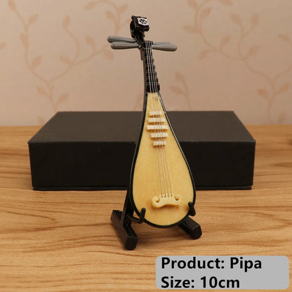 Miniature Guzheng Model Mini Musical Instrument Desktop Ornaments Chinese Gifts