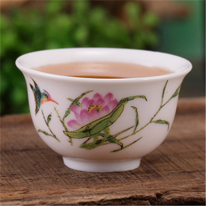 1pc Tea Cups Small Cup For Pu'er Tea 20ml Handpainted Cup Porcelain Tea Cups