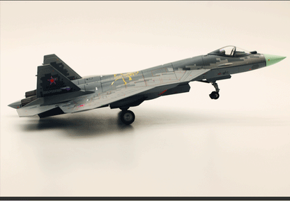 1:72 28CM SU-57 Fighter Aircraft Plane Airplane Diecast Military Aeroplane Model