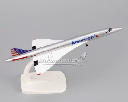 20CM American Concorde Commercial Plane Airplane Diecast Metal Aircraft Model