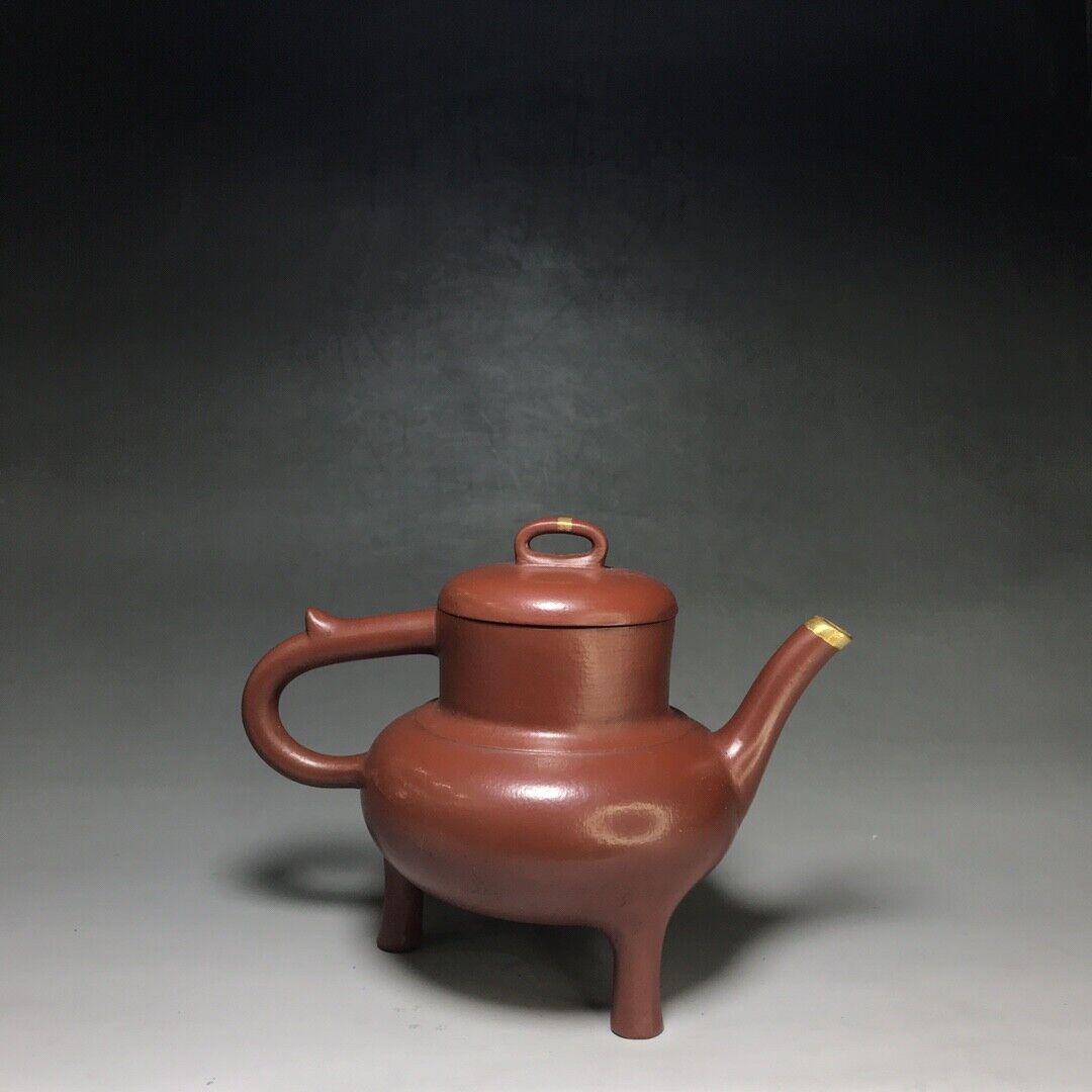 Chinese Yixing Zisha Clay Handmade Exquisite Teapot （三足 底款：大彬）