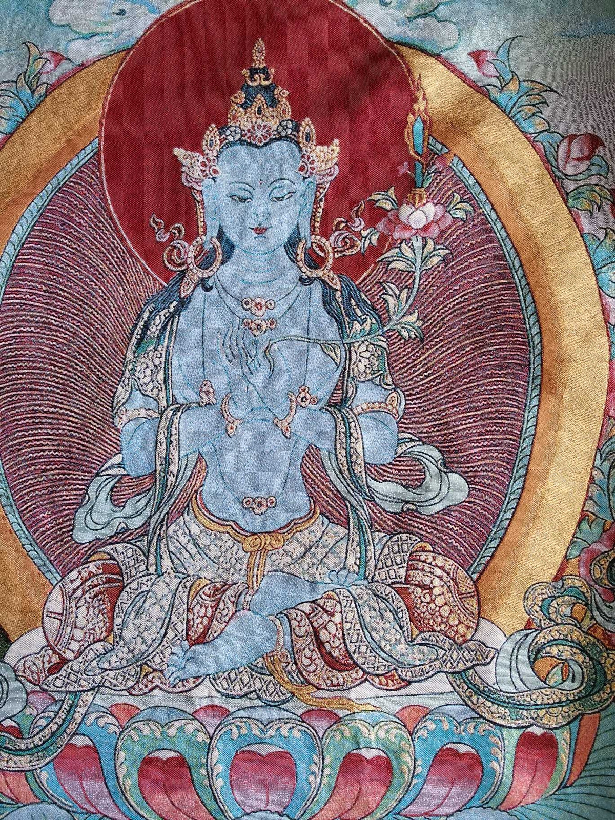 36"Tibet Tibetan Cloth Silk Buddhism Akasagarbha Bodhisattva Tangka ThangkaMural