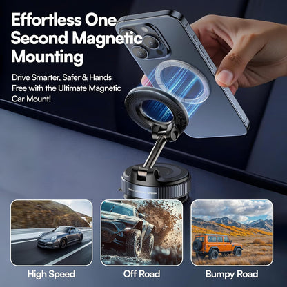 2026 Model Magnetic Car Phone Holder – Strong Suction Cup Car Mount for Iphone &