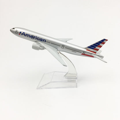 16cm American B777 Model Plane 1:400 Alloy Simulation Airliner Aircraft Ornament