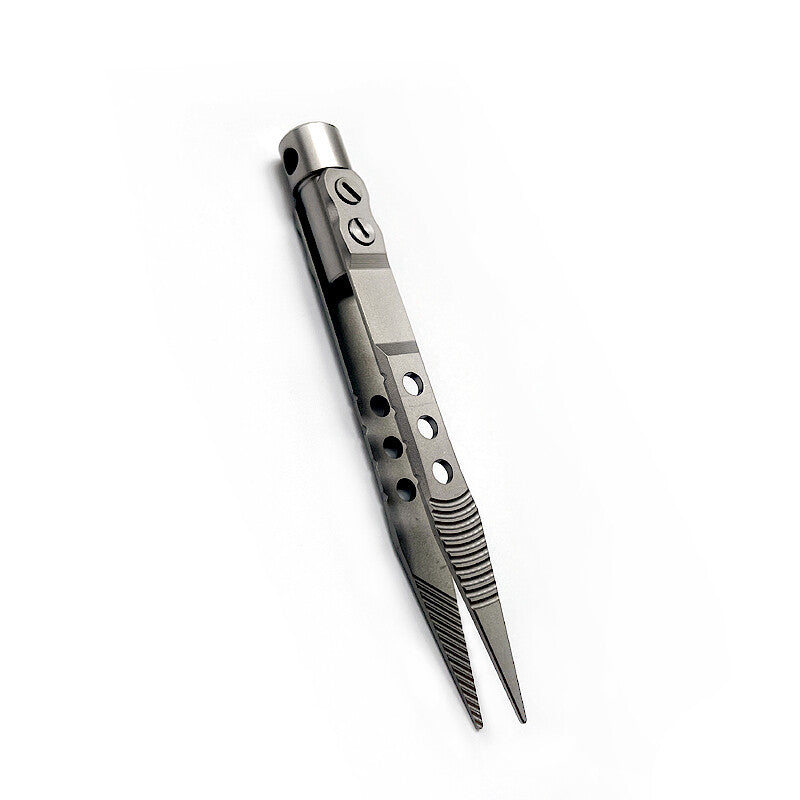 EDC Titanium Alloy CNC Tweezer Portable Antiskid Outdoor Pocket Camping Tool