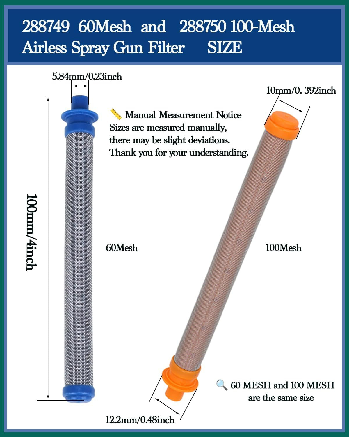 (3+8+2+6) Pack Airless Paint Sprayer Filter Kit – Compatible with Graco Magnum P