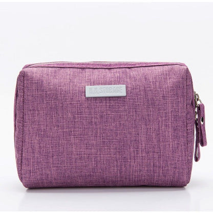 Small Cosmetic Case Canvas Travel Toiletry Storage Organizer Makeup Brushes Bags