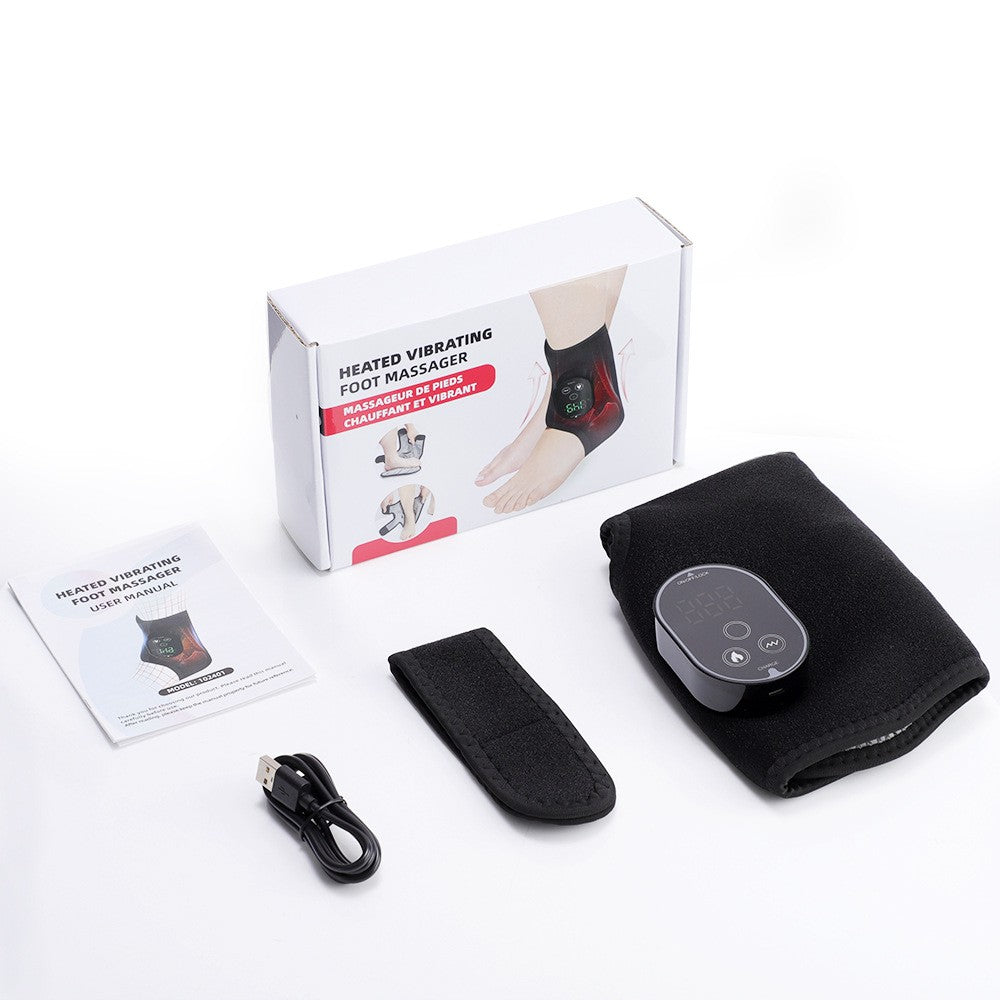 Cordless Foot Ankle Massager Pain Relief with 6 Heat Levels&3 Vibration Modes