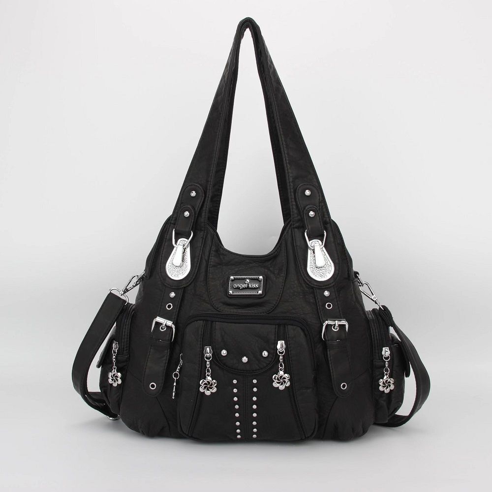 Handbags Shoulder Bags Synthetic Leather Satchel Purse Traveling Bag Polyester