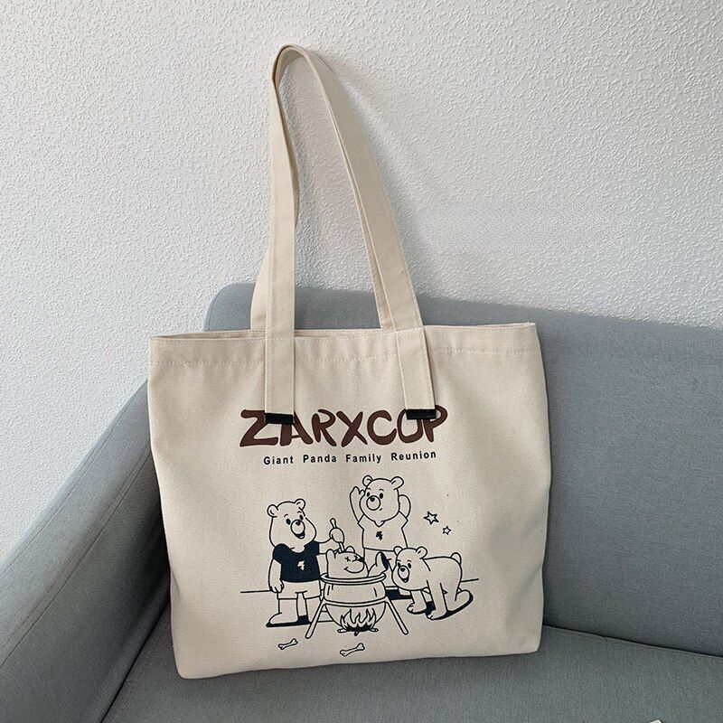 Canvas Totes Large Shoulder Bags Shopping Purse Handbag Tote Pouch 42*38 CM Bags
