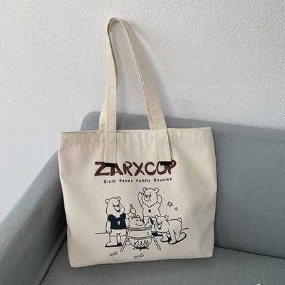 Canvas Totes Large Shoulder Bags Shopping Purse Handbag Tote Pouch 42*38 CM Bags