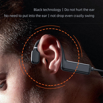 Bone Conduction Ear-hook Bluetooth Headset Sport Headphones For iPhone Samsung